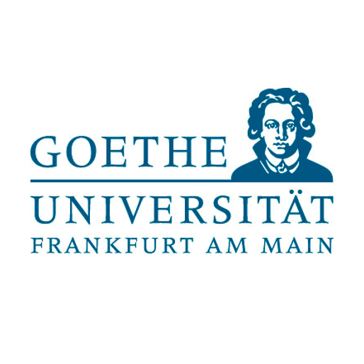 The image features an official logo of Goethe University Frankfurt