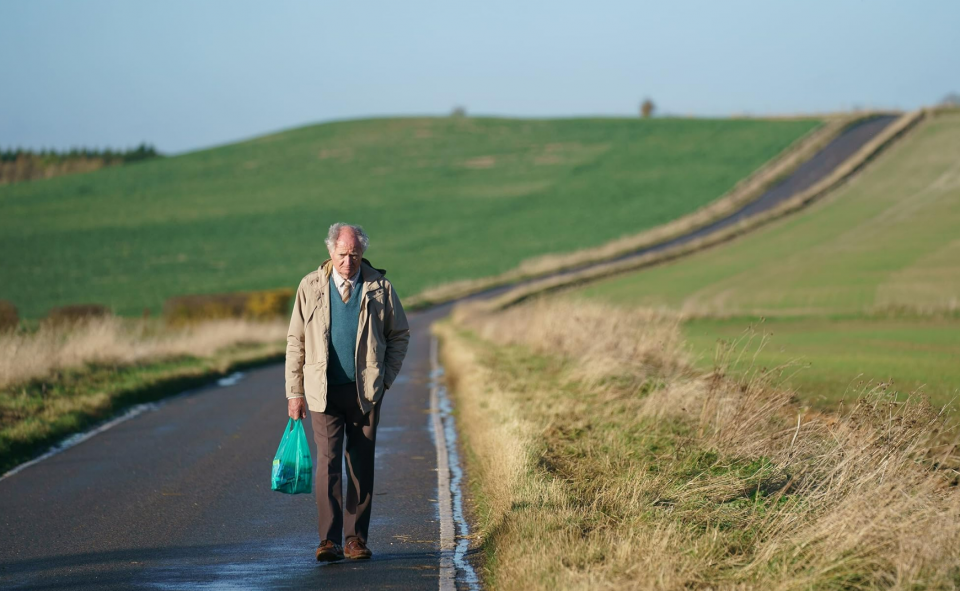 Harold Fry (Jim Broadbent) in "The Unlikely Pilgrimage of Harold Fry" directed by Hettie Macdonald, produced by Kevin Loader, 2023.